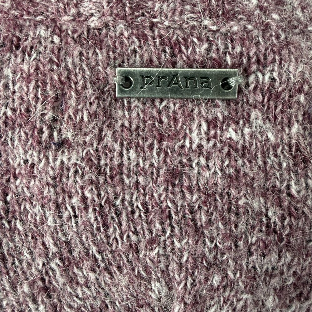PRANA Mohair Wool Sweater Heather Marled Purple XL - Picture 12 of 15